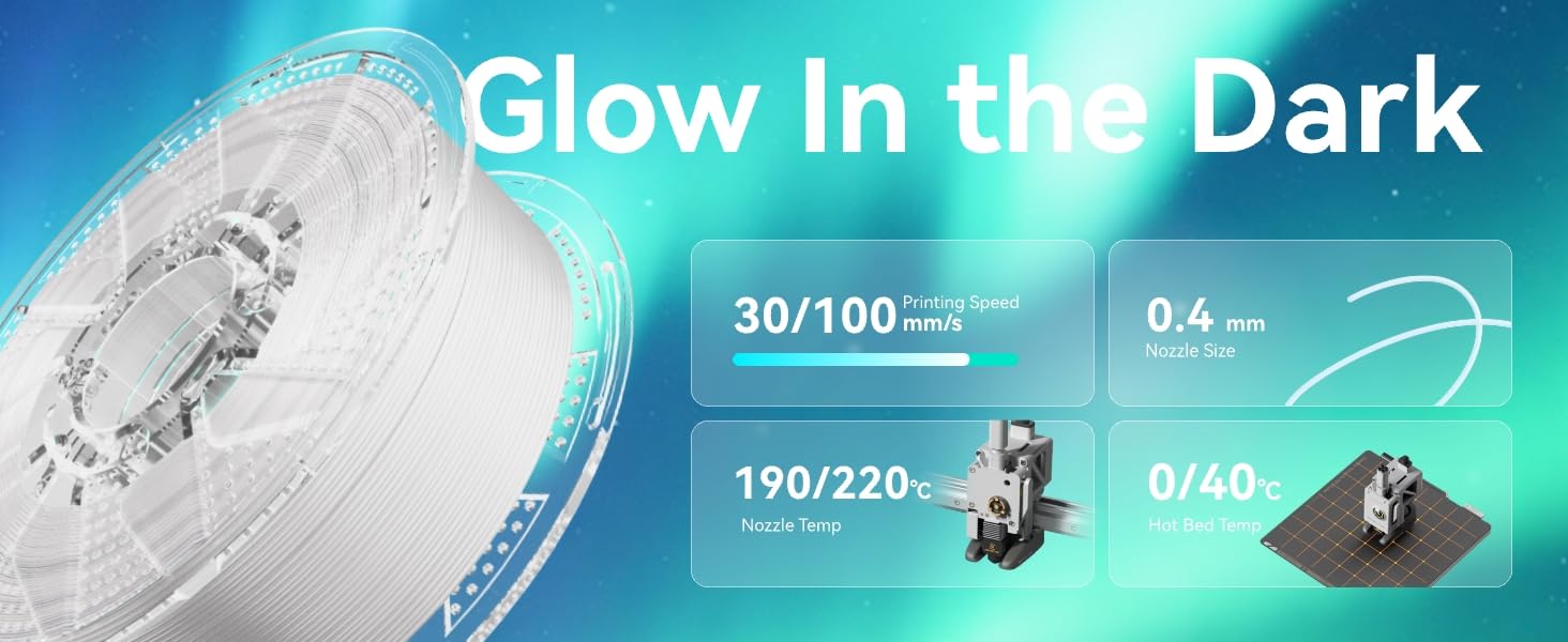 Grow In the Dark Rainbow PLA
