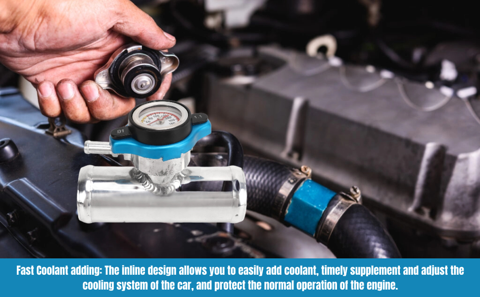 in Line Radiator Hose Filler Neck Cap, Radiator Coolant