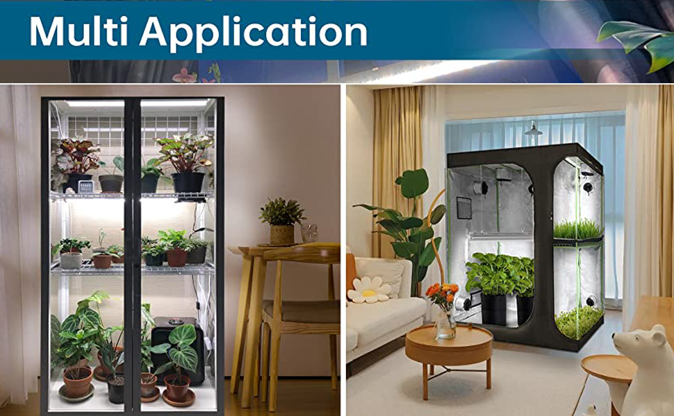 1ft T5 White Grow Lights for Indoor Plants, MOYA STD Greenhouse