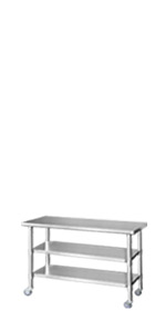 Amazon.co.jp: ステンレス 作業台 キャスター付き 3段 業務用