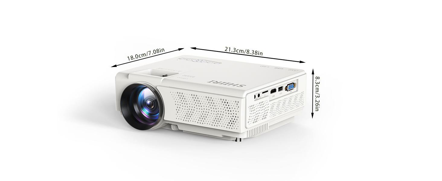 1080P Native Full HD Projector, 4.1" LCD,2023 New Projector, 15000 Lumens Multimedia
