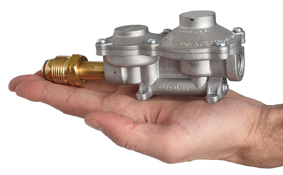 Flame King 160,000 BTU Horizontal Mounted 2Stage Propane LP Regulator