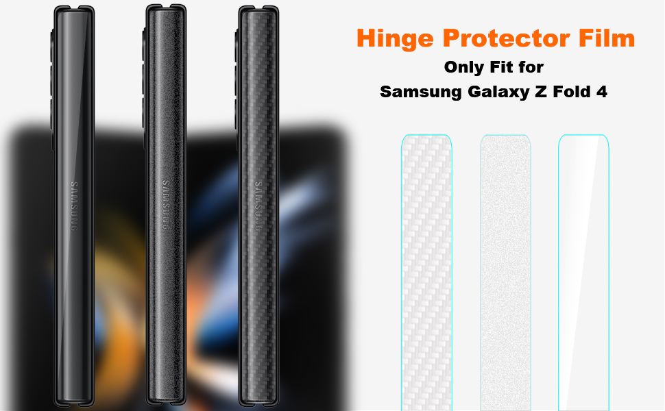 YQODSZ [3 Pack for Samsung Galaxy Z Fold 4 Hinge Protector Film, Flexible PVC Anti