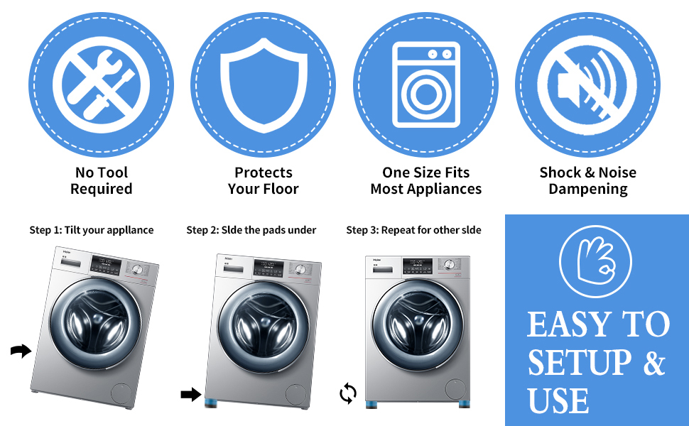 Anti Vibration Pads, washing machine support foot pads, Washer and