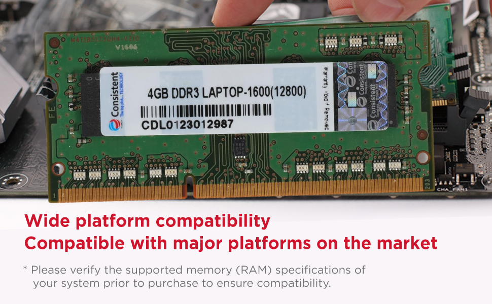 SPN-BFCC 4GB DDR3 1600 Laptop Ram