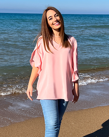womens summer 3/4 sleeve tops short sleeve chiffon v neck blouses summer business casual dressy tops