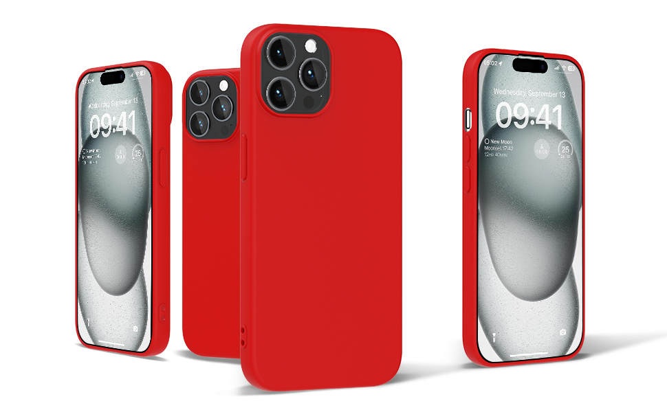 Apple iPhone 15 Pro Silicone Phone Case Red