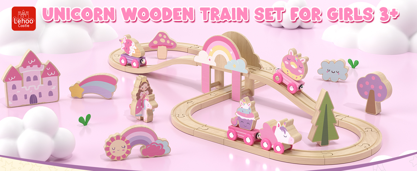 wooden train set