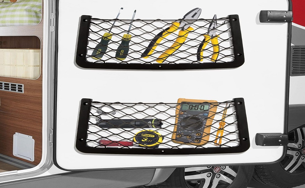 MIVIDE 6 Pack 36x18CM Storage Nets for Campervans, Cargo Nets for Van