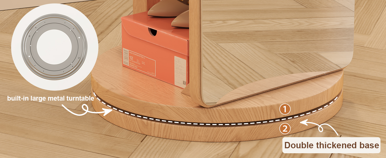 KASLANDI Rotaty Full Length Mirror, 70"x16", Unique Solid