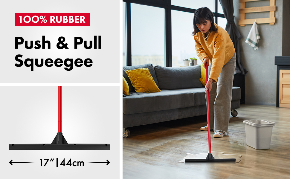 Tyroler Bright Tools PushandPull Squeegee, 100 Natural Rubber, 44CM