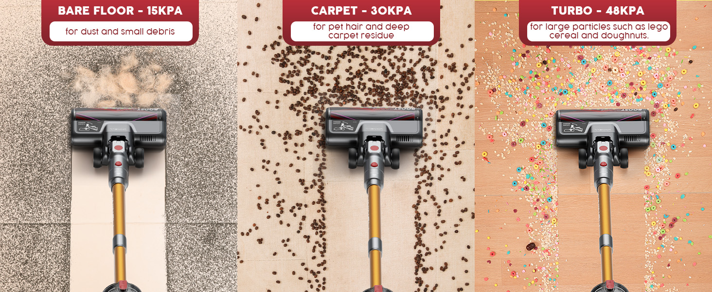 Cordless vacuum cleaner, Vacuum Cleaners with Wall Mount Charging, Stick Vacuum Rechargeable for Pet