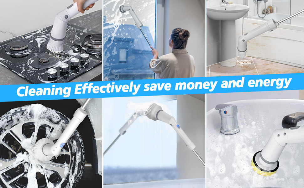 Electric Spin Scrubber Cordless,Power Scrubber Shower