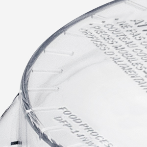 DFP-14NWBCT1 Replacement Clear Food Processor Work Bowl Cover with 4 Locking Tabs