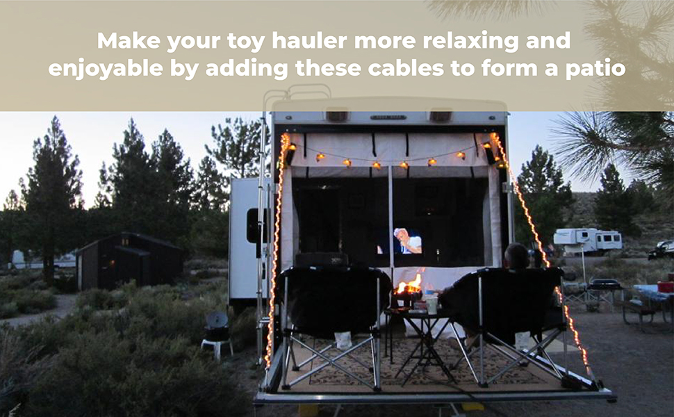 109" length Toy Hauler Patio Kit, Conversion Cable Kit for
