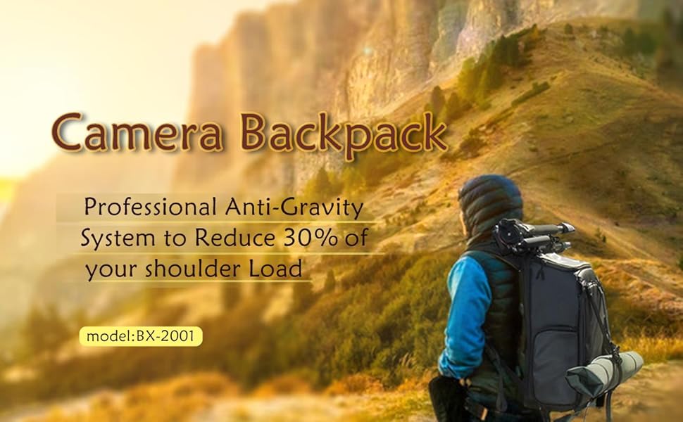 Besnfoto Camera Backpack Waterproof Camera Bag with Laptop Compartment