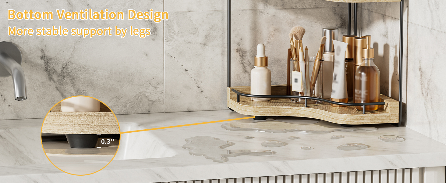 bathroom counter shelf