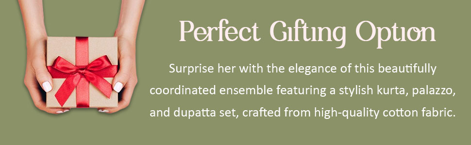 SPN-JGSP Kurta With Palazzo & Dupatta Set