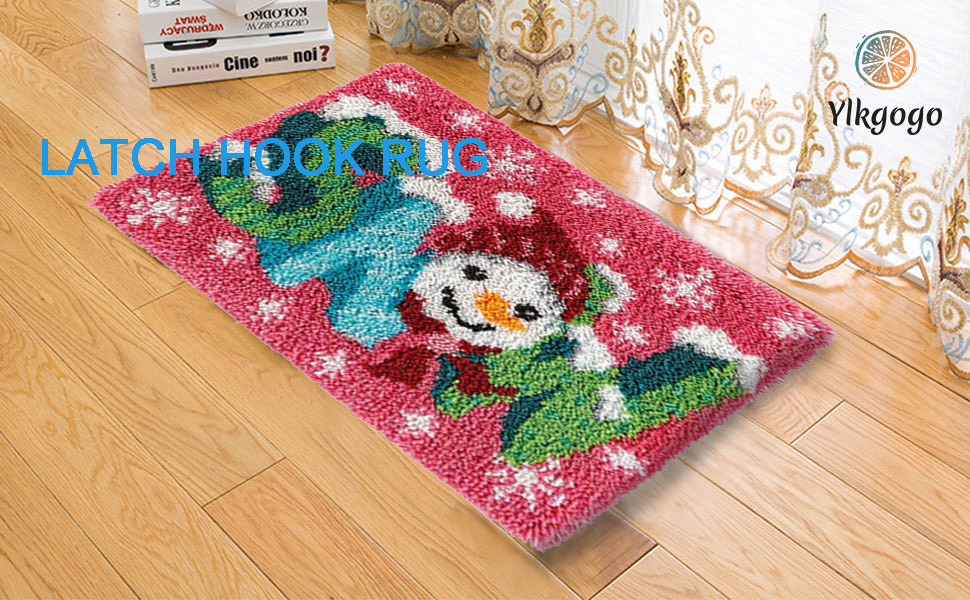 Latch Hook Kits for Adults/Kids Crocheting Rug PrePrinted