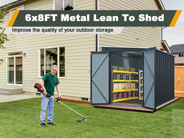 Amazon.com : Jaxenor 6x8FT Outdoor Storage Shed with Lockable