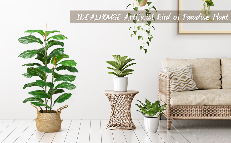 IDEALHOUSE 39 Inch Artificial Fiddle Leaf Fig Tree, Faux