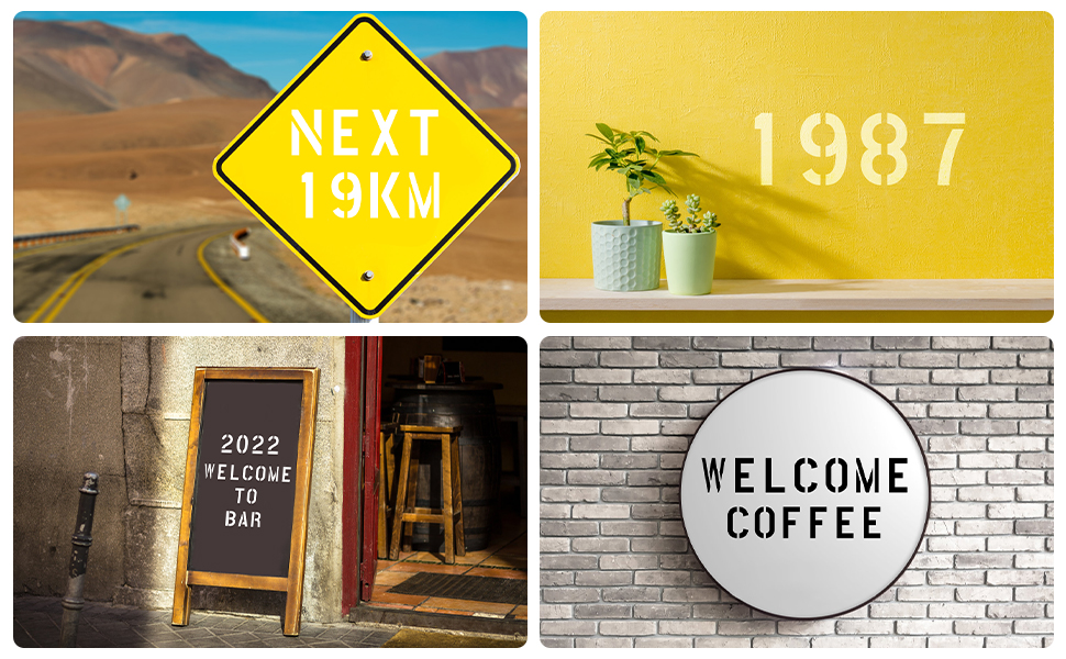 3 Inch Interlocking Letter Stencils for Painting, 42 Pcs