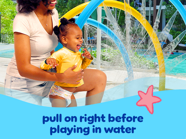 Pull on right before playing in water