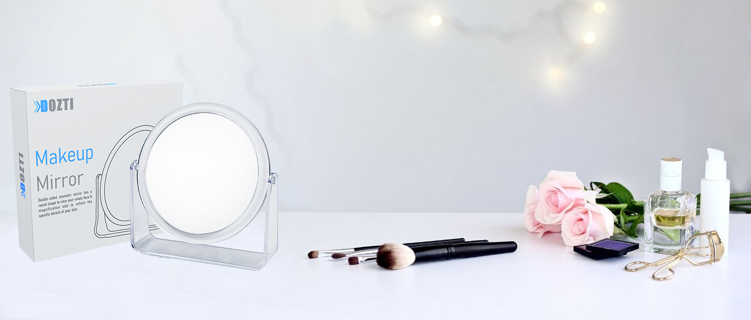 Rechargeable Travel Makeup Vanity Mirror with 72 Led Lights, Portable Lighted Makeup Beauty Mirror, 