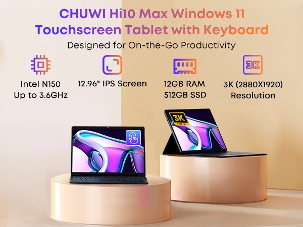 Amazon.com: CHUWI Hi10 Max 2 in 1 Windows Tablet 12.96