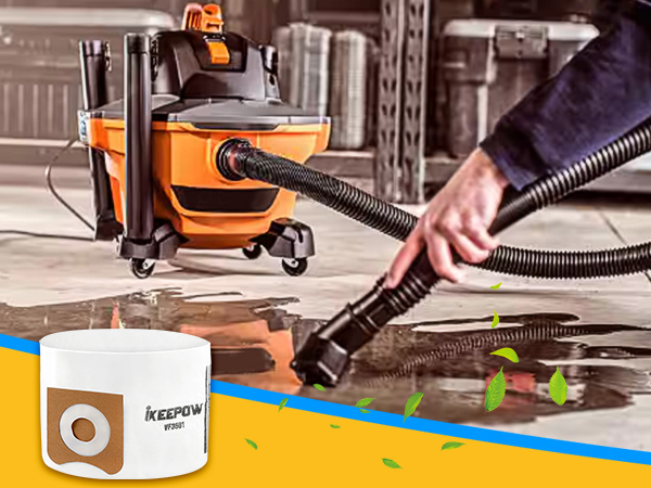 iKEEPOW VF3501 Shop Vac Bags Compatible with Ridgid Vacuum 3