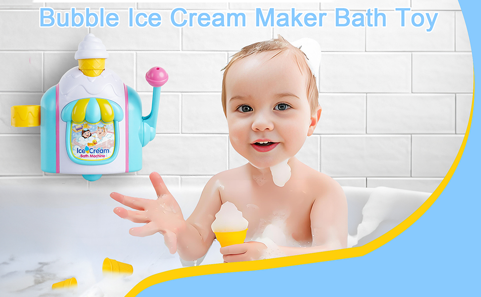 Bubble ice cream maker bath toy