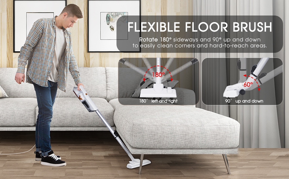 Xoopla Vacuum Cleaner, 5M Corded Stick Vacuum Cleaner, 18KPa Suction