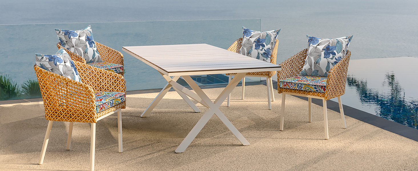 outdoor patio dining chair cushions waterproof seat pads replacement