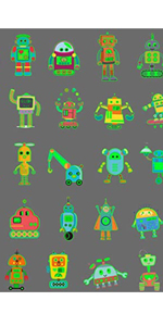 Ooopsiun Luminous Robot Temporary tattoos