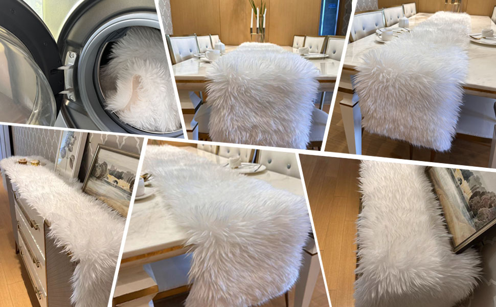 White Faux Fur Table Runner White Fluffy Christmas Table Runner Soft
