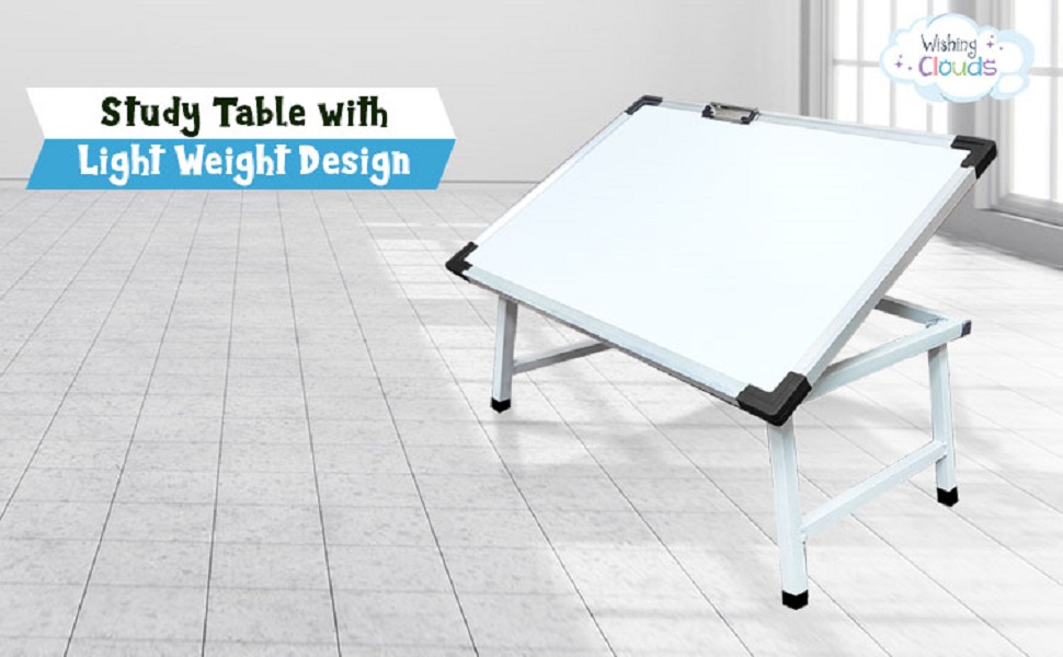 Wishing Clouds Multi Purpose White Board Study Table For Kids,Portable