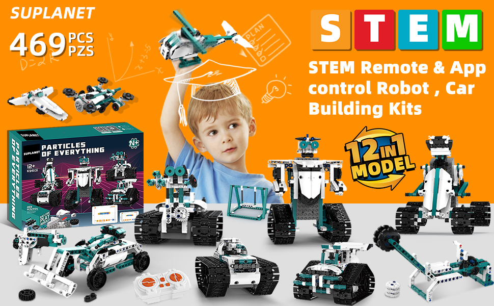STEM Robot Toys for 814, 12 in 1 Remote Control