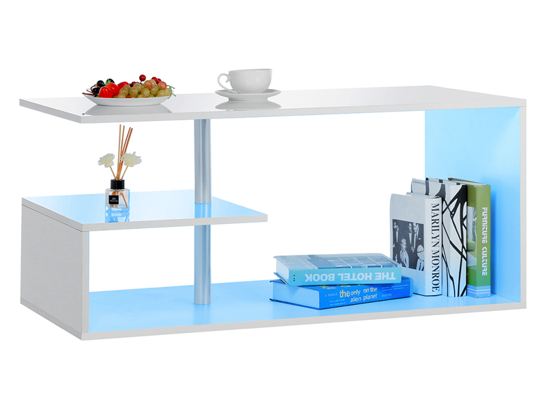 HOMMPA LED Coffee Tables for Living Room Modern White