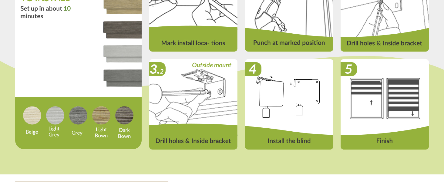 MoDanCeQ Cordless Zebra Blinds for Windows,Day & Night Dual Purpose