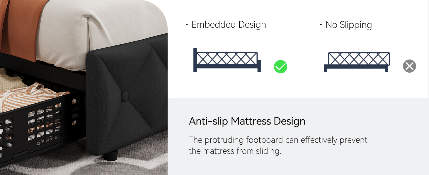 Bed Frame with Drawer