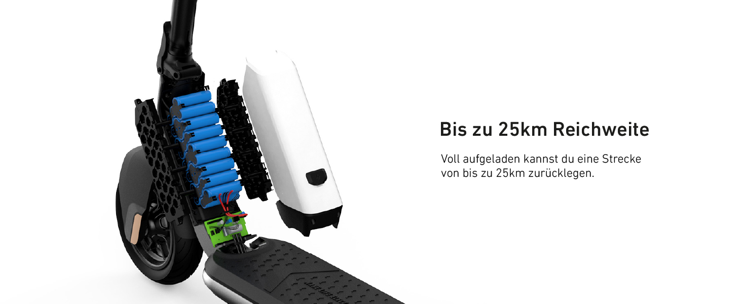 NIU KQi1 Pro Faltbarer EScooter mit Straßenzulassung (20km/h, 25km Reichweite, 450W Heckantrieb