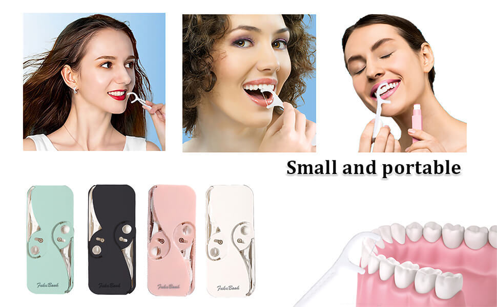 Portable floss dispenser with 48 floss sticks,Floss Pick Cases