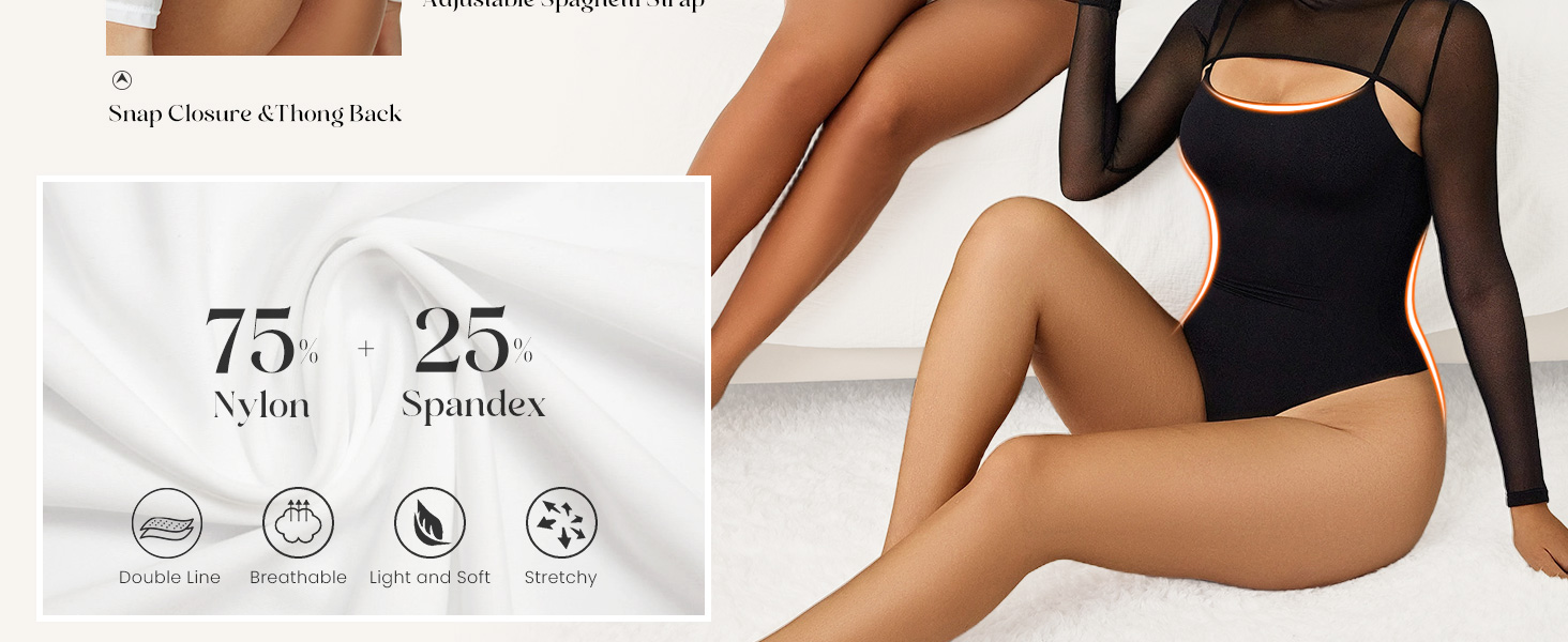 Avidlove Mock Turtle Neck Bodysuit