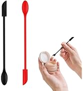 Makeup Spatula Mini Silicone Spatula Set 2pcs, Dual-Head Small Scraper for Cosmetic Skincare Beau...