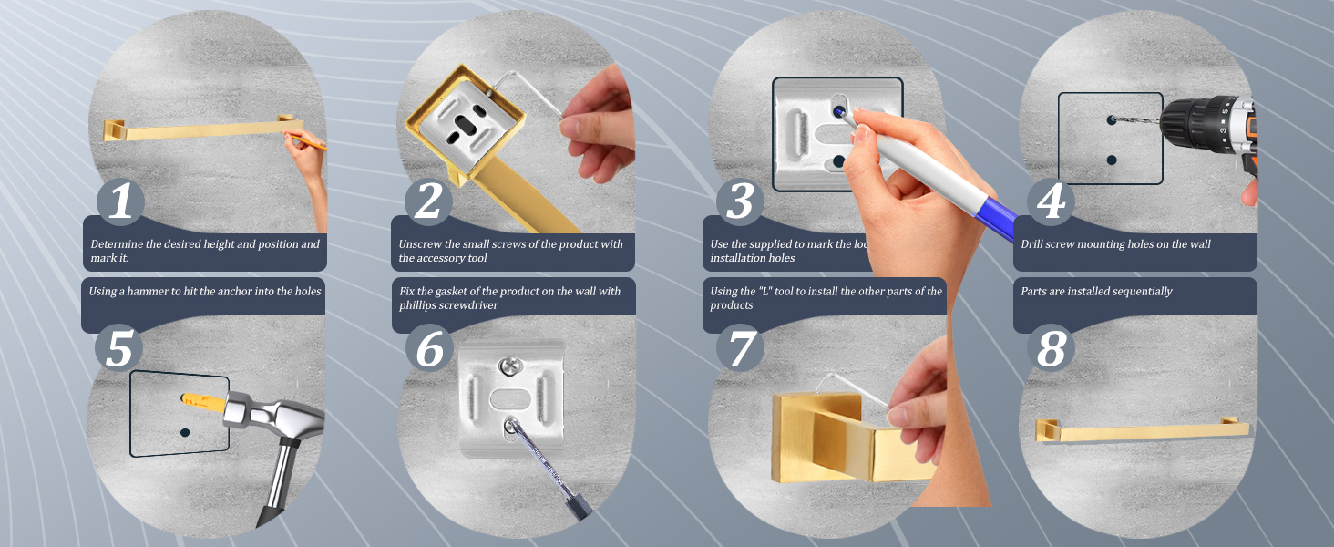 gold bathroom hardware set