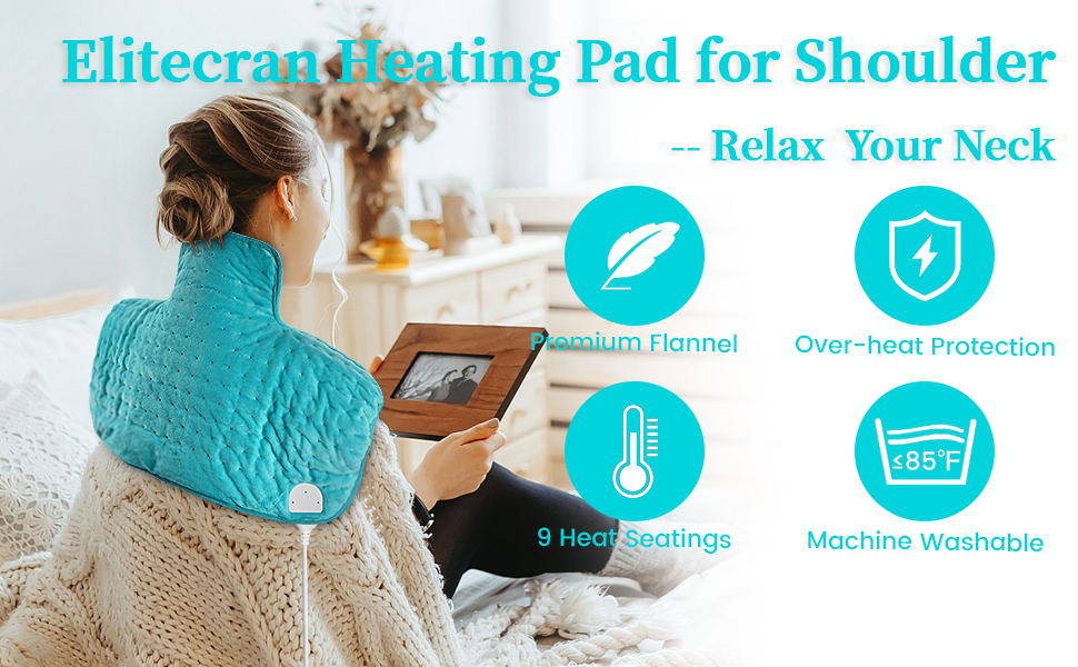 Electric Heating Pad, 21.6x19.6in Weighted Heating Pad for