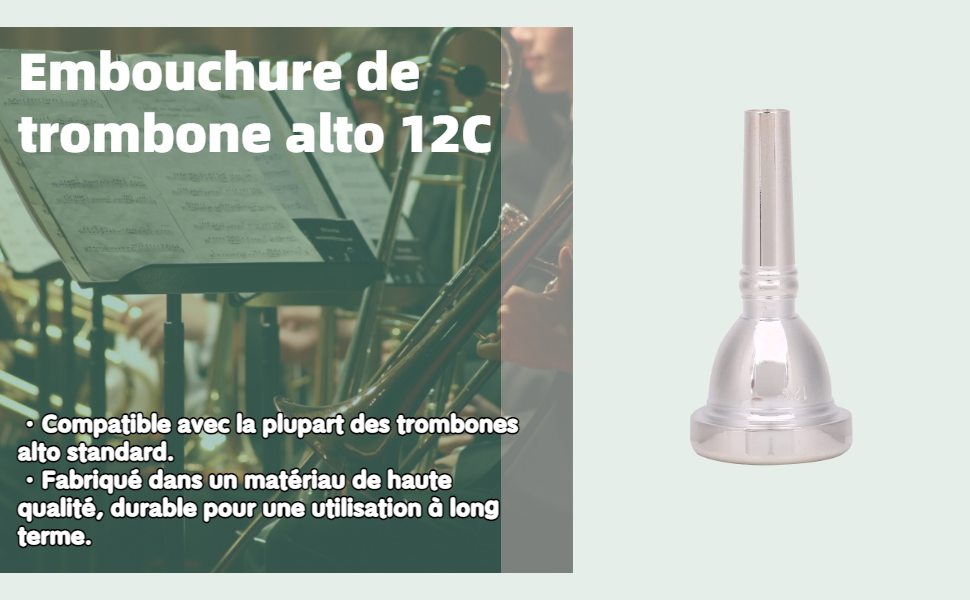 Embouchure Trombone Professionnelle 12C Alto Embouchure