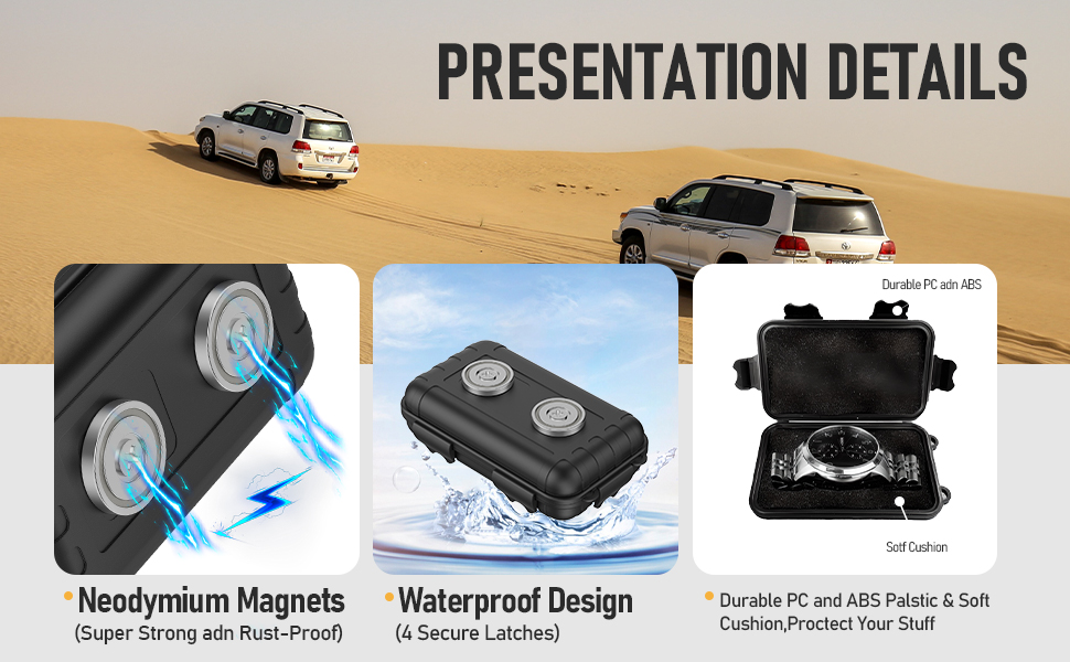 MAILADA Magnetic Key Holder, Black Combination Lock Box With 3xN52