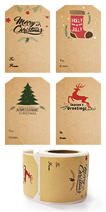 Christmas gift tag sticker