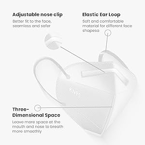 3d kn95 face masks k95 kf95 10 pack face masks with nose wire and earloop disposable adjustable blak